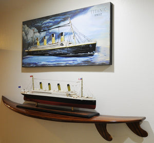 HomeRoots 1912 RMS Titanic 3D Ship Painting - Handcrafted Nautical Wall Art with Authentic Detailing & Depth 401125