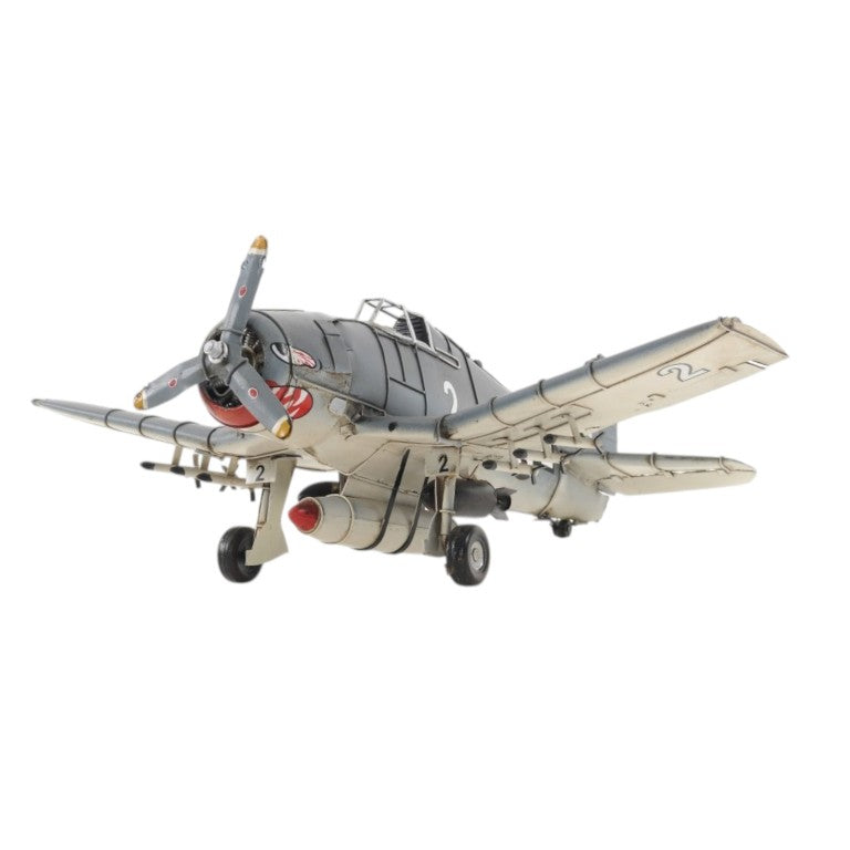 HomeRoots Grumman F6f Hellcat Wwii Fighter Plane Replica Statue Aviation Collector Decor 401126