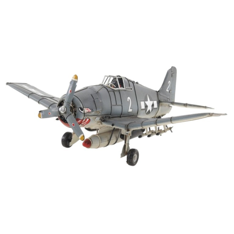HomeRoots Grumman F6f Hellcat Wwii Fighter Plane Replica Statue Aviation Collector Decor 401126