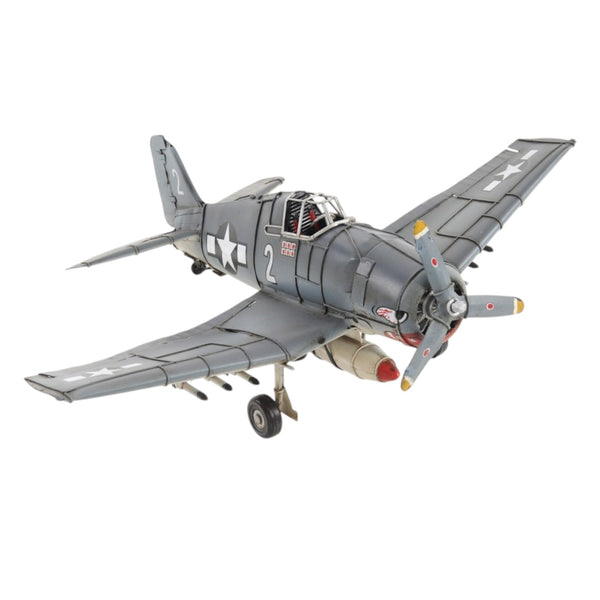 Homeroots Grumman F6f Hellcat Sculpture  Metal 401126
