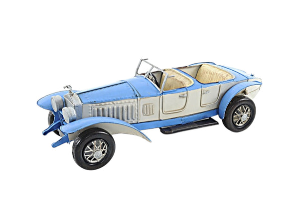 Homeroots 4" White Metal Hand Painted Model Car Tabletop Sculpture  Metal 401128