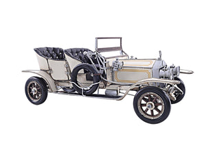 Homeroots 8" Silver Metal Hand Painted Model Car Tabletop Sculpture  Metal 401129