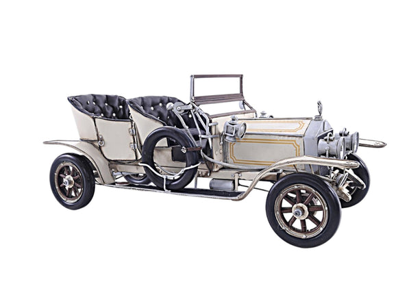Homeroots 8" Silver Metal Hand Painted Model Car Tabletop Sculpture  Metal 401129