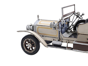 Homeroots 8" Silver Metal Hand Painted Model Car Tabletop Sculpture  Metal 401129