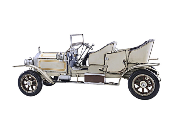 Homeroots 8" Silver Metal Hand Painted Model Car Tabletop Sculpture  Metal 401129