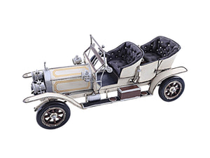 Homeroots 8" Silver Metal Hand Painted Model Car Tabletop Sculpture  Metal 401129