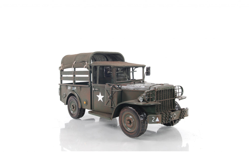 Homeroots C1951 Dodge M42 Command Truck Sculpture  Metal 401133