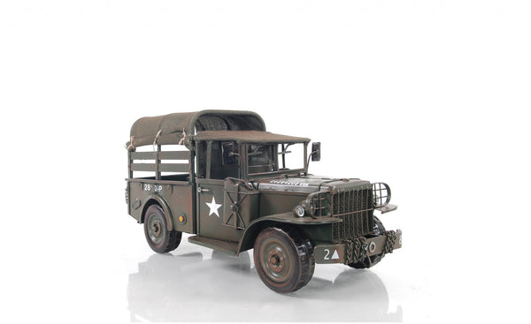 Homeroots C1951 Dodge M42 Command Truck Sculpture  Metal 401133