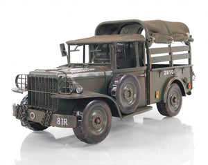 Homeroots C1951 Dodge M42 Command Truck Sculpture  Metal 401133
