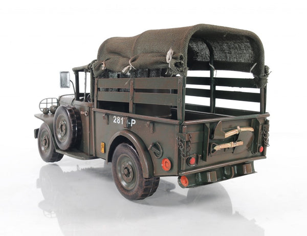 Homeroots C1951 Dodge M42 Command Truck Sculpture  Metal 401133