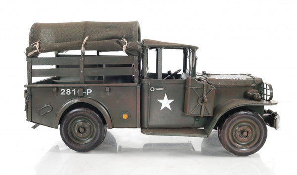 Homeroots C1951 Dodge M42 Command Truck Sculpture  Metal 401133