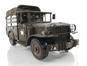 Homeroots C1951 Dodge M42 Command Truck Sculpture  Metal 401133