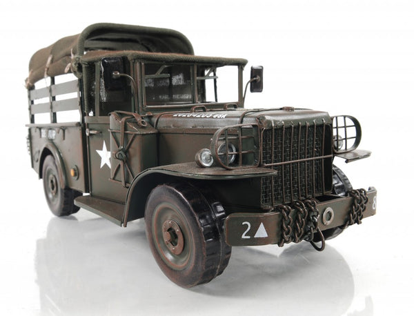 Homeroots C1951 Dodge M42 Command Truck Sculpture  Metal 401133