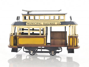 Homeroots Railway Cable Car Sculpture  Metal 401135