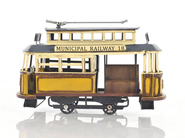 Homeroots Railway Cable Car Sculpture  Metal 401135