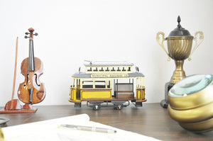 Homeroots Railway Cable Car Sculpture  Metal 401135