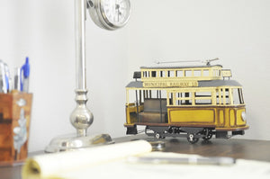 Homeroots Railway Cable Car Sculpture  Metal 401135