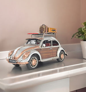 Homeroots 7" Silver Metal Hand Painted Model Car Tabletop Sculpture  Metal 401138