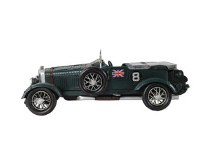 HomeRoots c1930 Bently Blower Model Sculpture – Handcrafted Vintage Race Car Accent for Collectors & Enthusiasts 401143