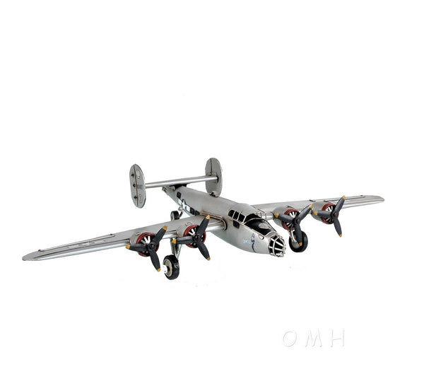 Homeroots C1940 B-24 Liberator Bomber Sculpture  Metal 401149