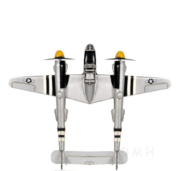 Homeroots C1941 Lockheed P-38 Lightning Fighter Sculpture  Metal 401150