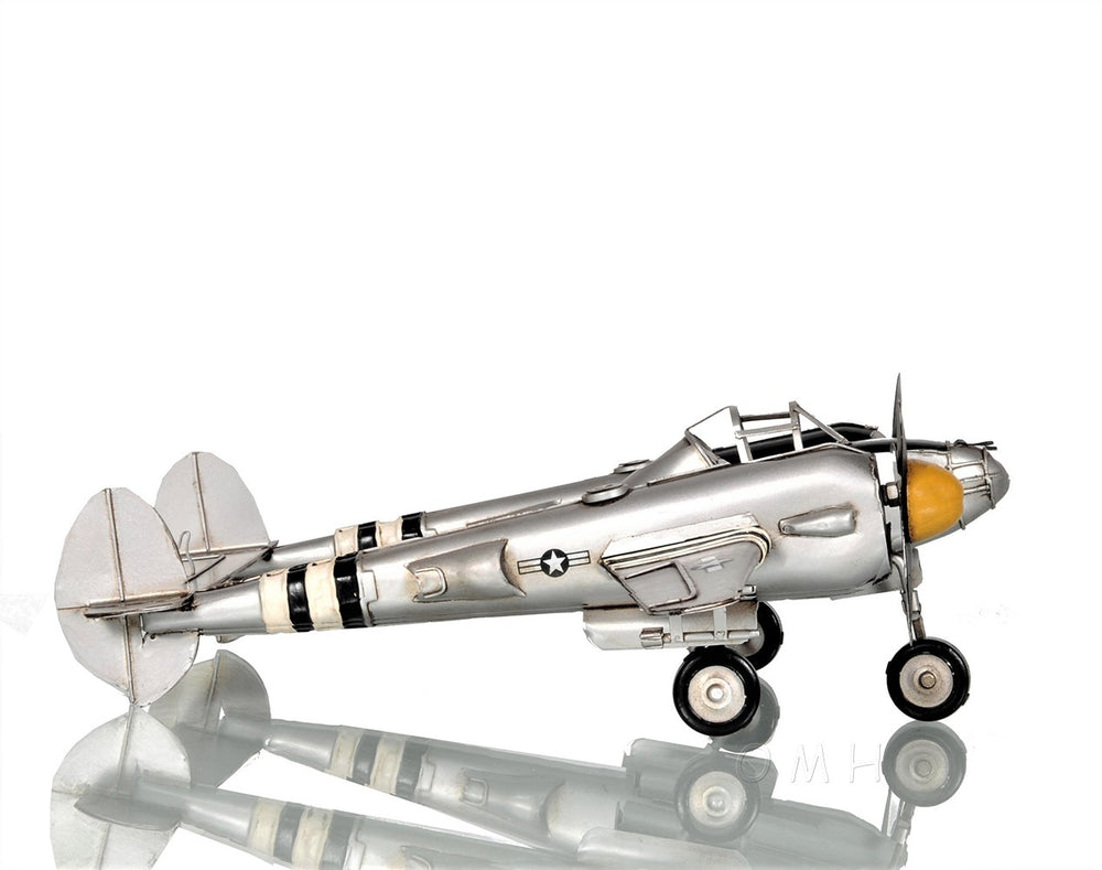 Homeroots C1941 Lockheed P-38 Lightning Fighter Sculpture  Metal 401150