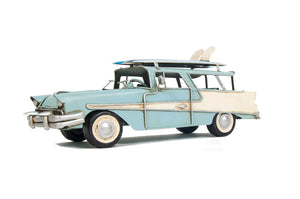 Homeroots C1957 Blue Ford Country Squire Station Wagon Sculpture  Metal 401153
