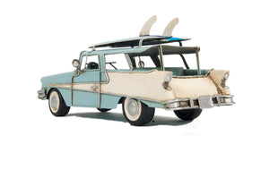 Homeroots C1957 Blue Ford Country Squire Station Wagon Sculpture  Metal 401153