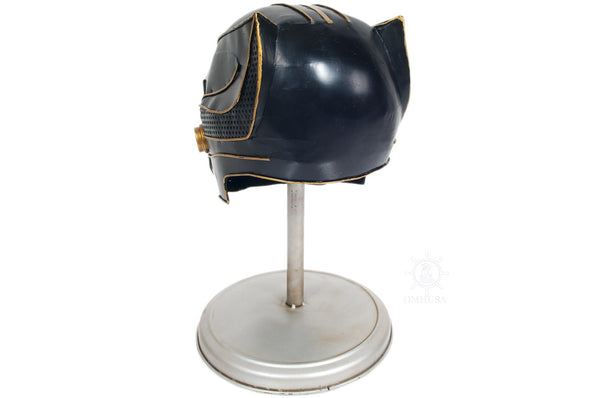 Homeroots Black Panther Helmet Sculpture  Metal 401155