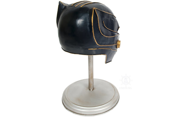 Homeroots Black Panther Helmet Sculpture  Metal 401155