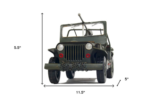 Homeroots C1941 Green Willys Mb Overland Jeep  Metal 401158