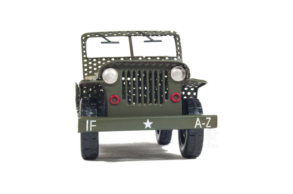 Homeroots C1945 Willys Cj-2a Overland Jeep Sculpture  Metal 401160