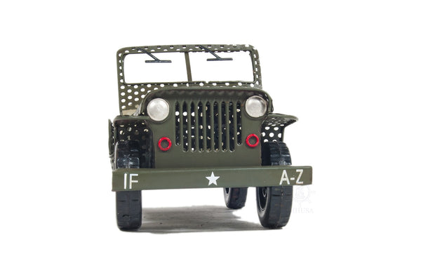 Homeroots C1945 Willys Cj-2a Overland Jeep Sculpture  Metal 401160