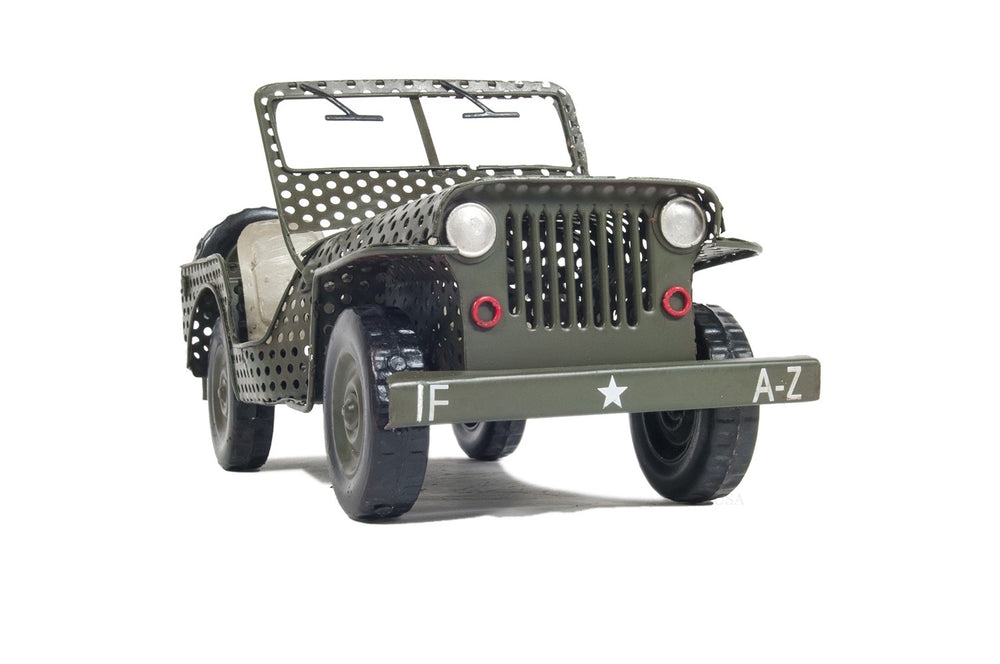 Homeroots C1945 Willys Cj-2a Overland Jeep Sculpture  Metal 401160