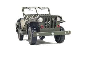 Homeroots C1945 Willys Cj-2a Overland Jeep Sculpture  Metal 401160