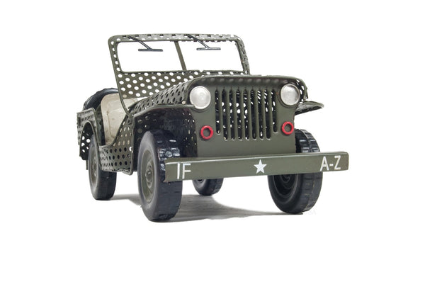Homeroots C1945 Willys Cj-2a Overland Jeep Sculpture  Metal 401160