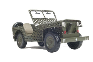 Homeroots C1945 Willys Cj-2a Overland Jeep Sculpture  Metal 401160