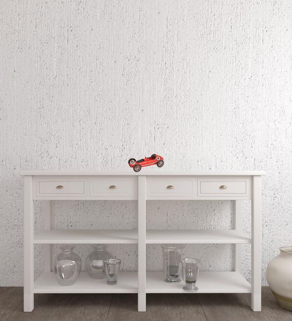 Homeroots 6" Red Metal Hand Painted Model Car Tabletop Sculpture  Metal 401165