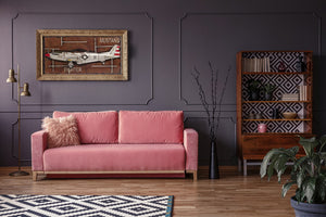 Homeroots C1943 Grey Mustang P51 Frame  Metal 401171