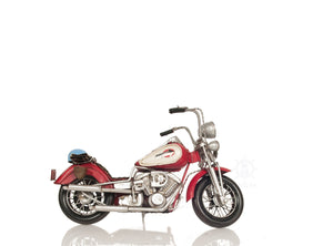 Homeroots Red Harley Davidson Motorcycle Sculpture  Metal 401173