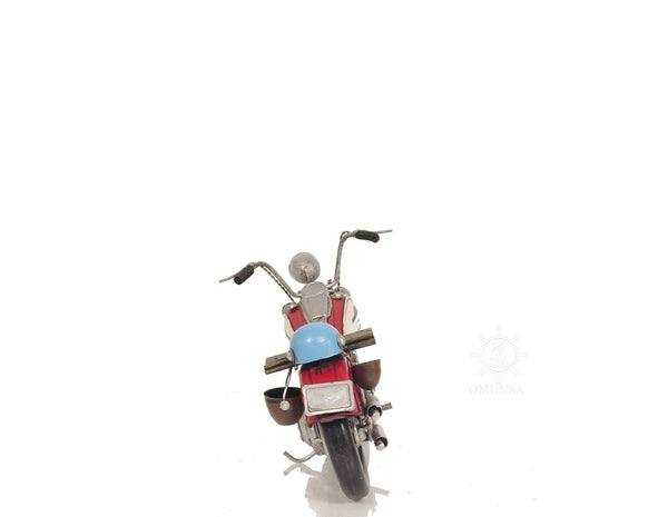 Homeroots Red Harley Davidson Motorcycle Sculpture  Metal 401173