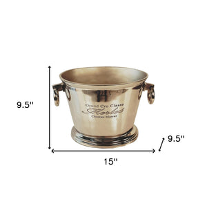 Homeroots Grand Cru Classe Wine Cooler  Buffed Aluminum 401175