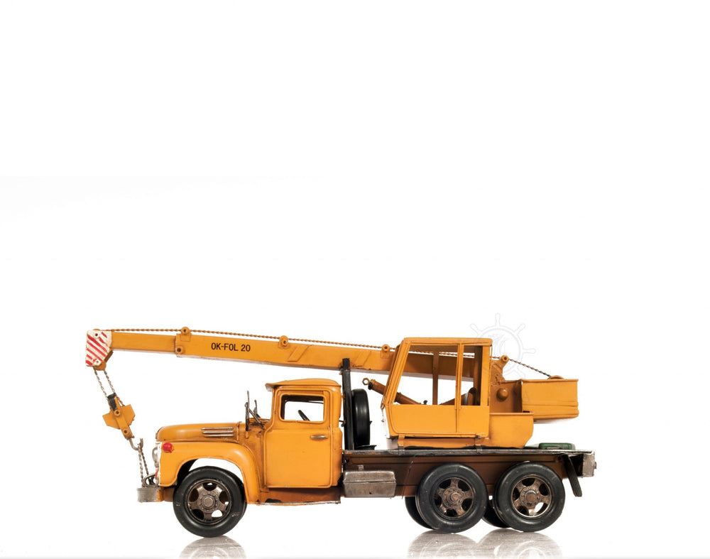Homeroots Crane Truck Sculpture  Metal 401178