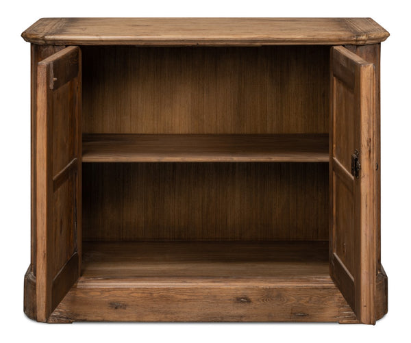 Sarreid Stephano Stylish Two Door Sideboard In Brown - Reclaimed Pine With Natural Old Pine Top & Shelf Brown  40118-2