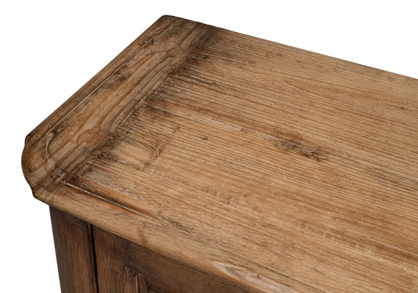 Sarreid Stephano Stylish Two Door Sideboard In Brown - Reclaimed Pine With Natural Old Pine Top & Shelf Brown  40118-2