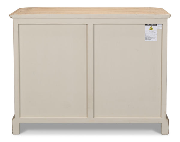 Sarreid Stephano Two Door Sideboard With Removable Shelf - Reclaimed Pine In Antique Whitewash Finish White  40118