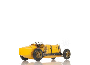 Homeroots Alfa Romeo P2 Classic Racing Car Sculpture - Handmade Metal Replica Of 1924 Automotive Masterpiece  Metal 401184