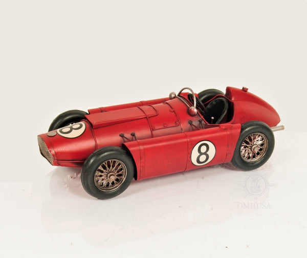 Homeroots 1954 Lancia D50 Sculpture - Exquisite Handmade Metal Replica Of F1 Legend Alberto Ascari's Car  Metal 401185