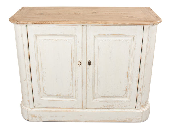Sarreid Stephano Two Door Sideboard With Removable Shelf - Reclaimed Pine In Antique Whitewash Finish White  40118