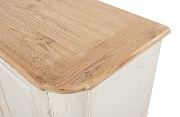 Sarreid Stephano Two Door Sideboard With Removable Shelf - Reclaimed Pine In Antique Whitewash Finish White  40118